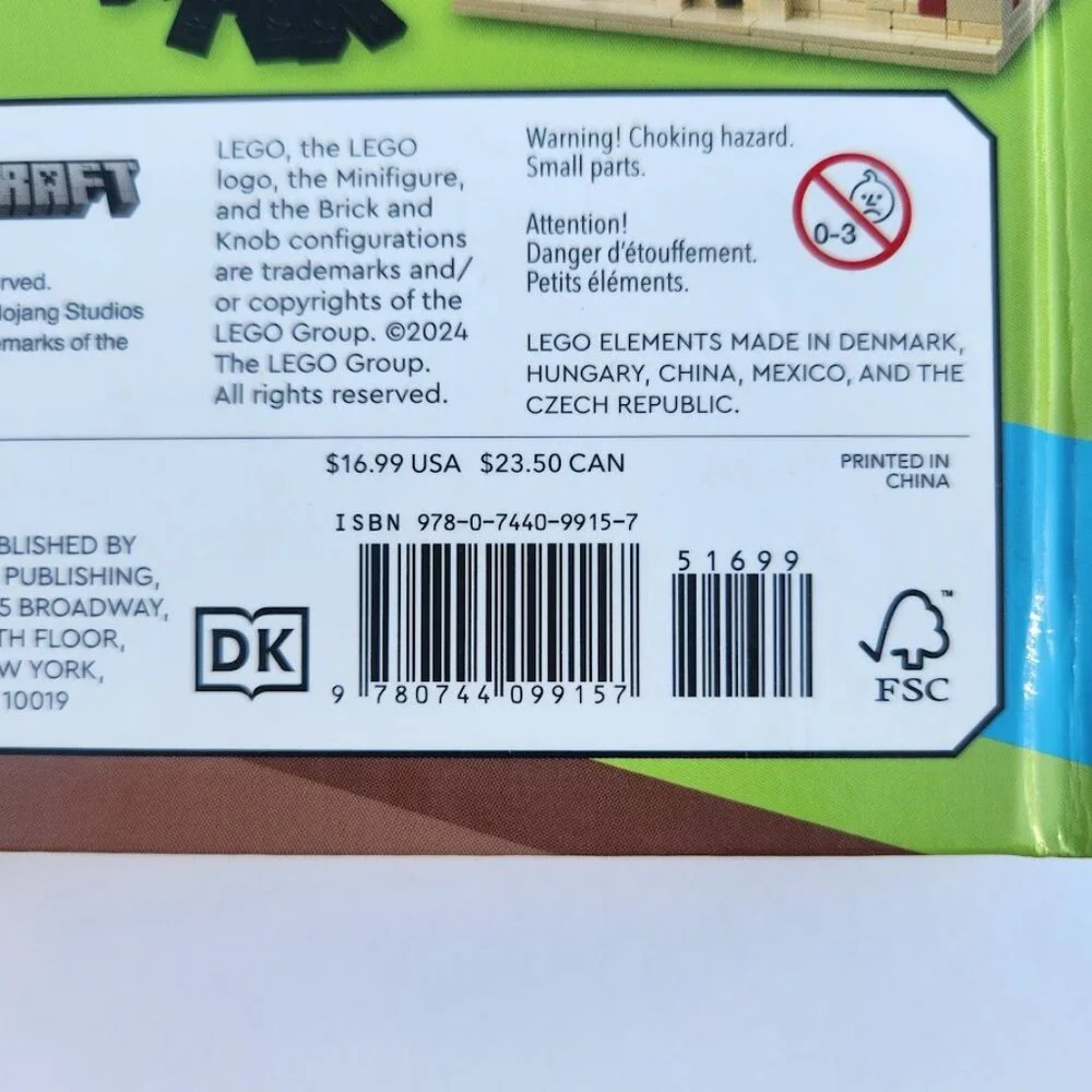 LEGO Minecraft Ideas Hardcover Book 80 pages 9780744099157 ISBN-10 ‏ : ‎ 0744099